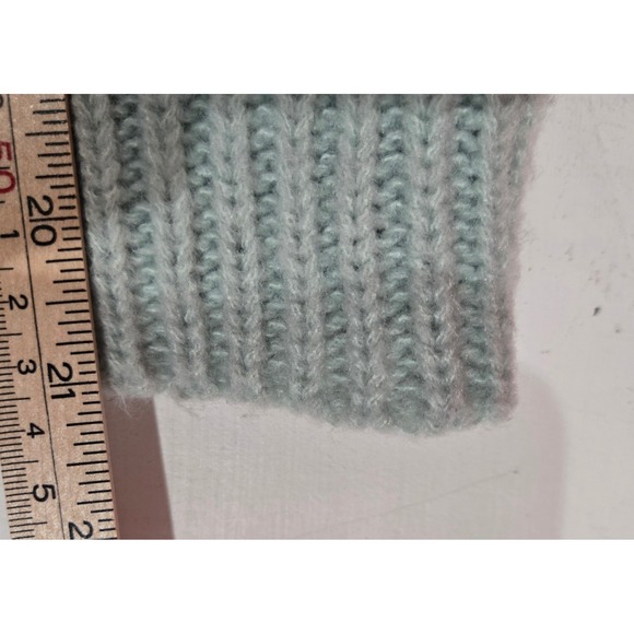 Luna Ivy Sage Chunky Knit Cardigan 3D Crochet Floral Daisy Women Medium - Picture 4 of 5